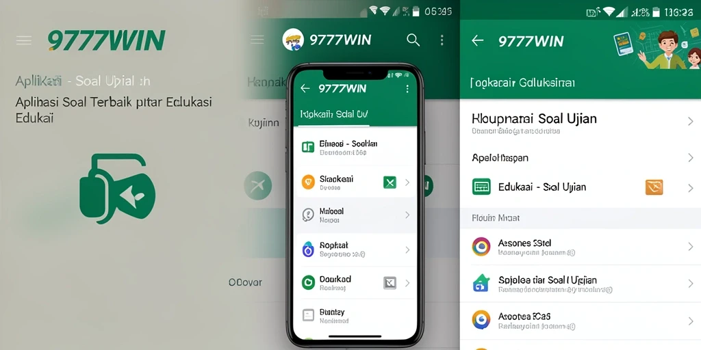 Tampilan antarmuka aplikasi 9777WIN untuk Soal Ujian.