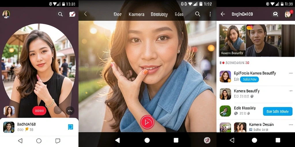 Antarmuka aplikasi BAGINDA168 yang user-friendly saat mengedit foto.