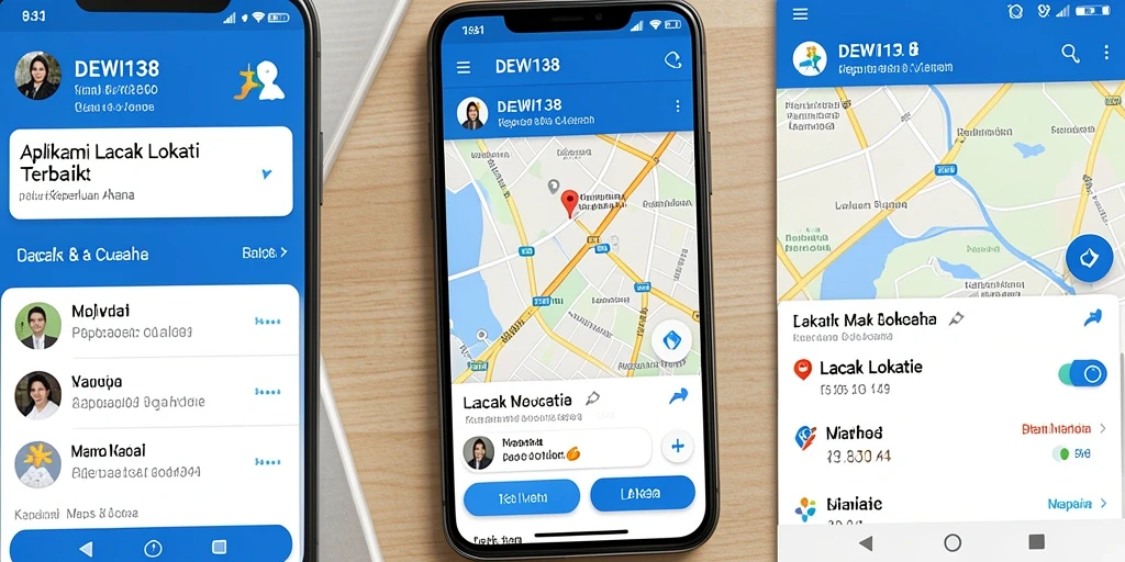 Screenshot utama DEWI138 menampilkan antarmuka pelacakan lokasi.