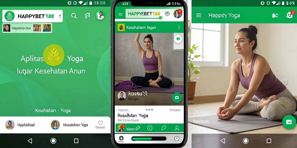 Antarmuka aplikasi HAPPYBET188 yang intuitif dan menarik untuk latihan yoga.