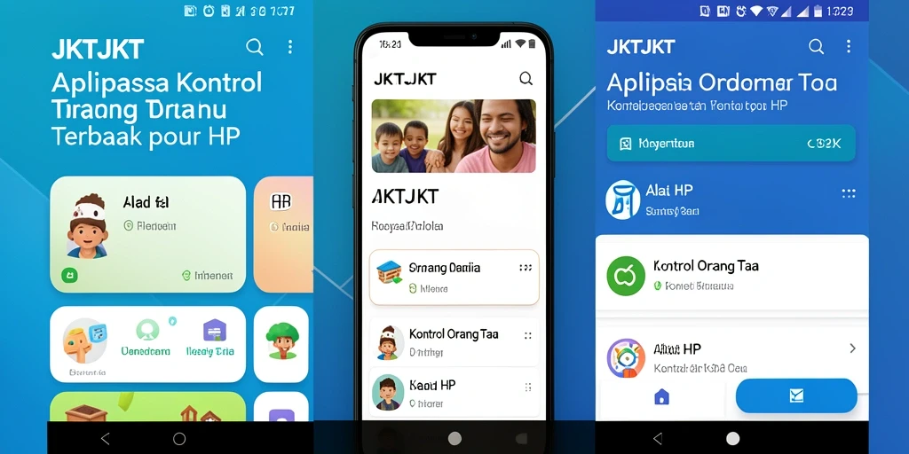 Tampilan antarmuka aplikasi JKTJKT untuk kontrol orang tua yang mudah digunakan.