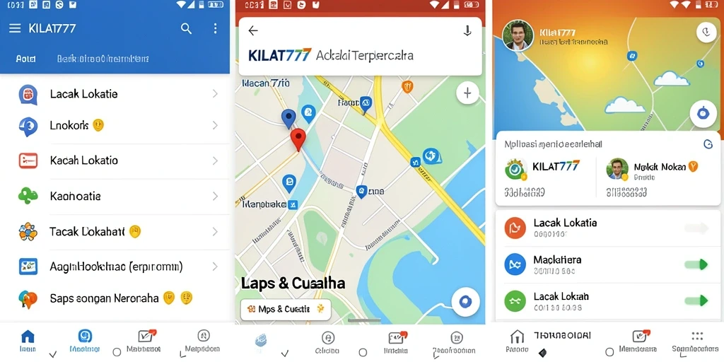 Antarmuka KILAT777 yang intuitif untuk melacak lokasi.