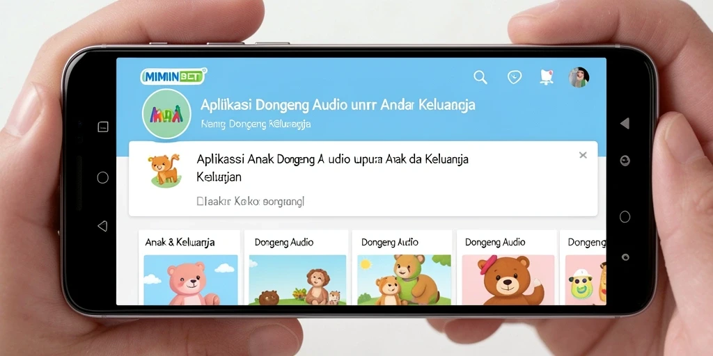 Antarmuka MIMINBET yang menarik untuk dongeng audio.
