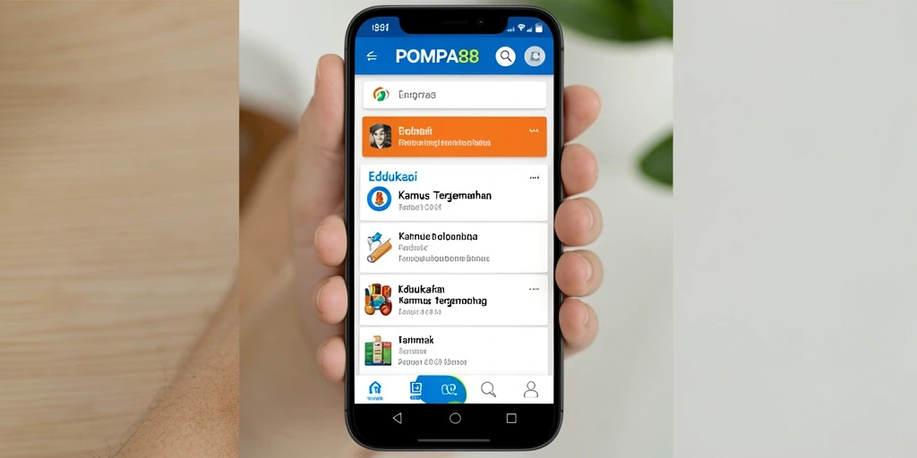 Antarmuka POMPA88 yang sederhana dan mudah digunakan.