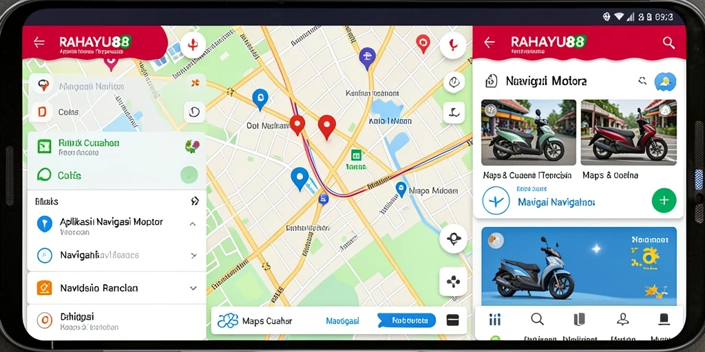 Tampilan antarmuka RAHAYU88 dengan fitur Navigasi Motor.