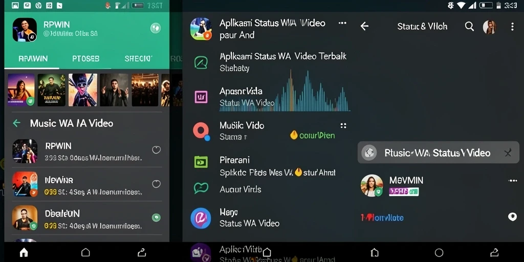 Antarmuka RPWIN menampilkan berbagai fitur menarik untuk membuat Status WA Video.