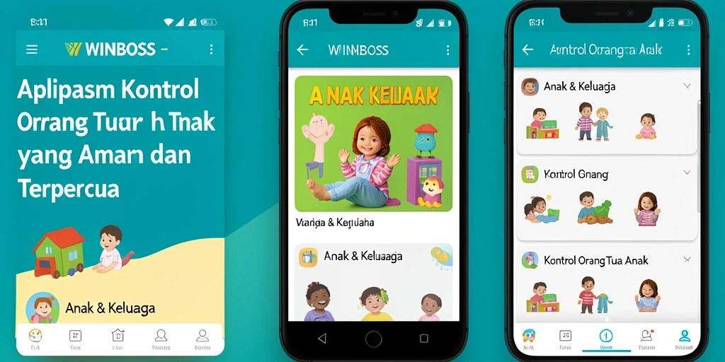 Antarmuka aplikasi WINBOSS menampilkan fitur kontrol orang tua yang intuitif.